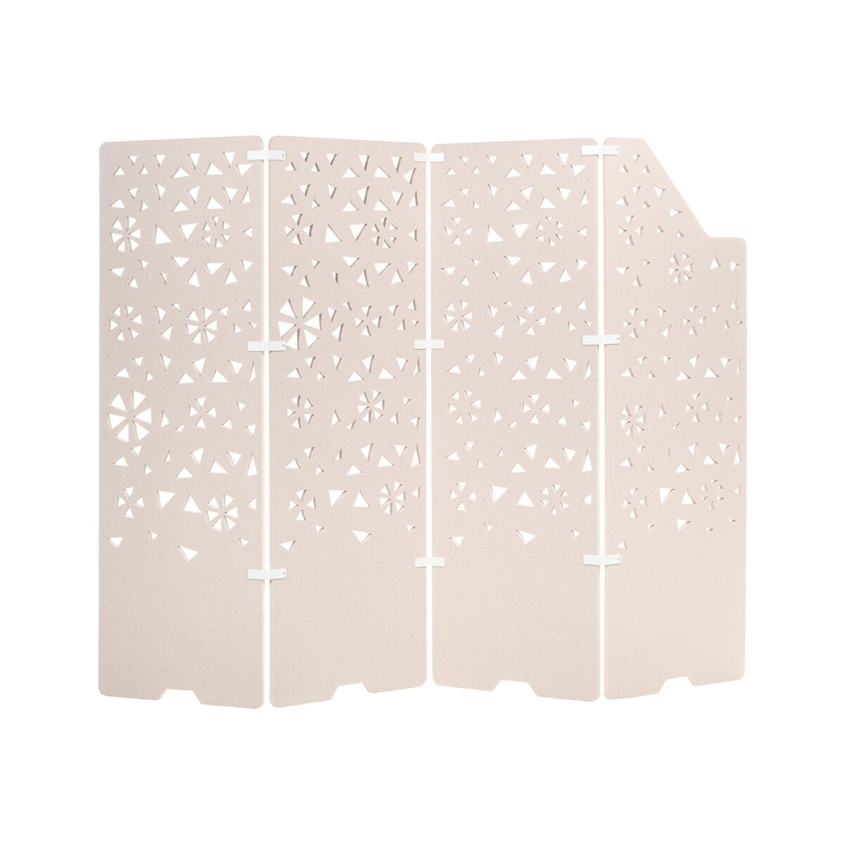 4-panelowy parawan pokojowy STARRY Jasnobeżowy 240 cm 180 cm