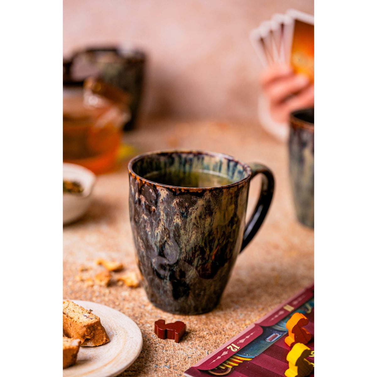 Zestaw kubków Kasai żółto-zielony dla 6 osób Nowoczesny Do zmywarki Komplet