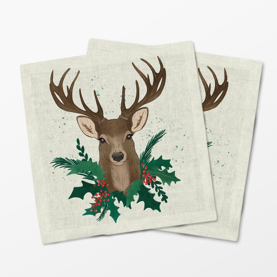 Serwetki świąteczne - Jeleń (2 szt.)