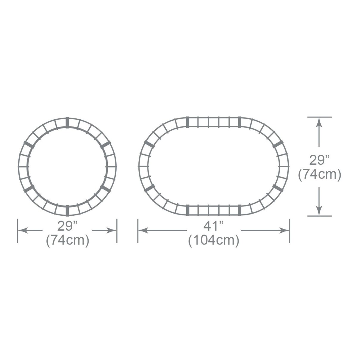 Kolejka bożonarodzeniowa, 16 elementów, 104 cm