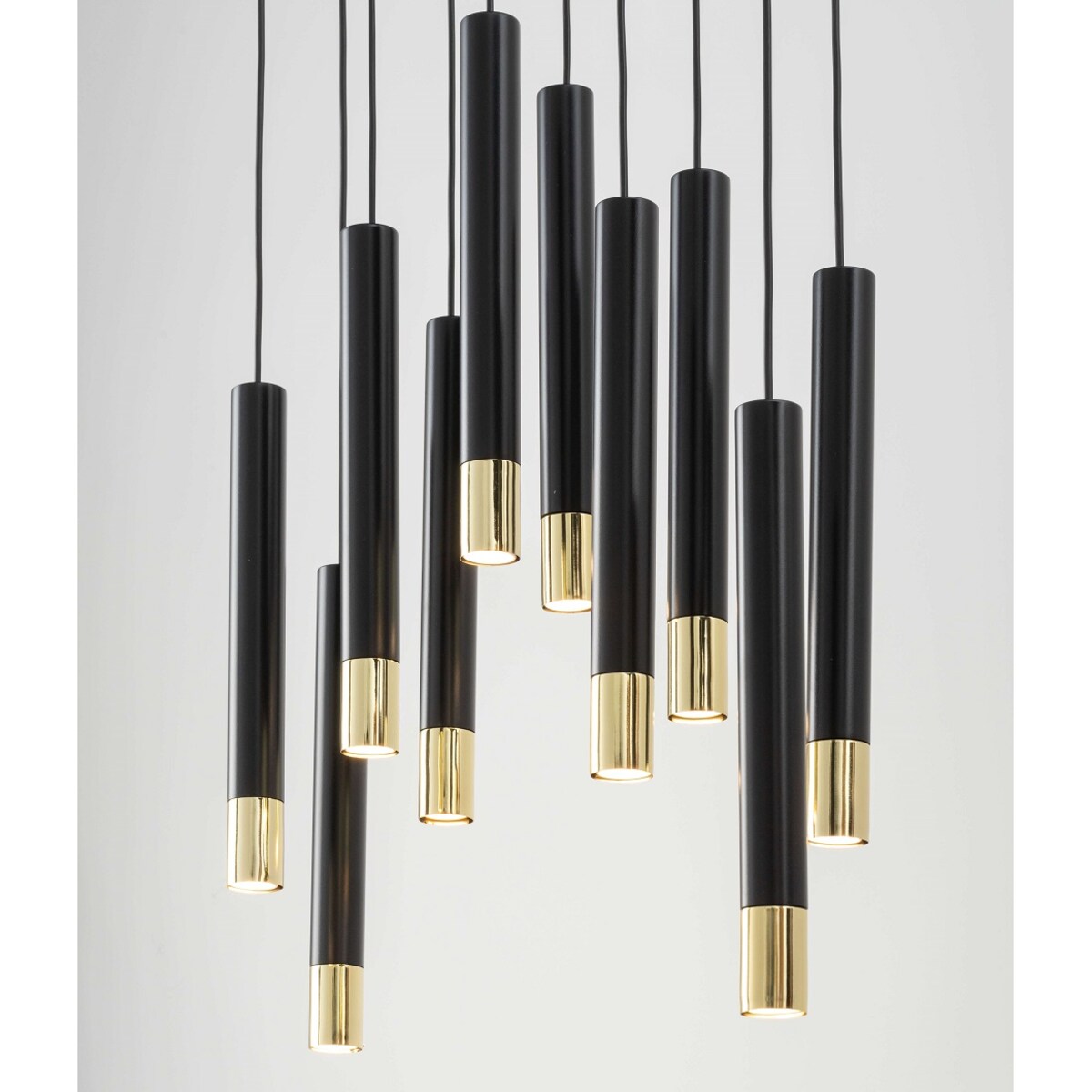 Czarna lampa wisząca Sopel Grand 33399 sople salonowe loftowe