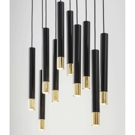 Czarna lampa wisząca Sopel Grand 33399 sople salonowe loftowe