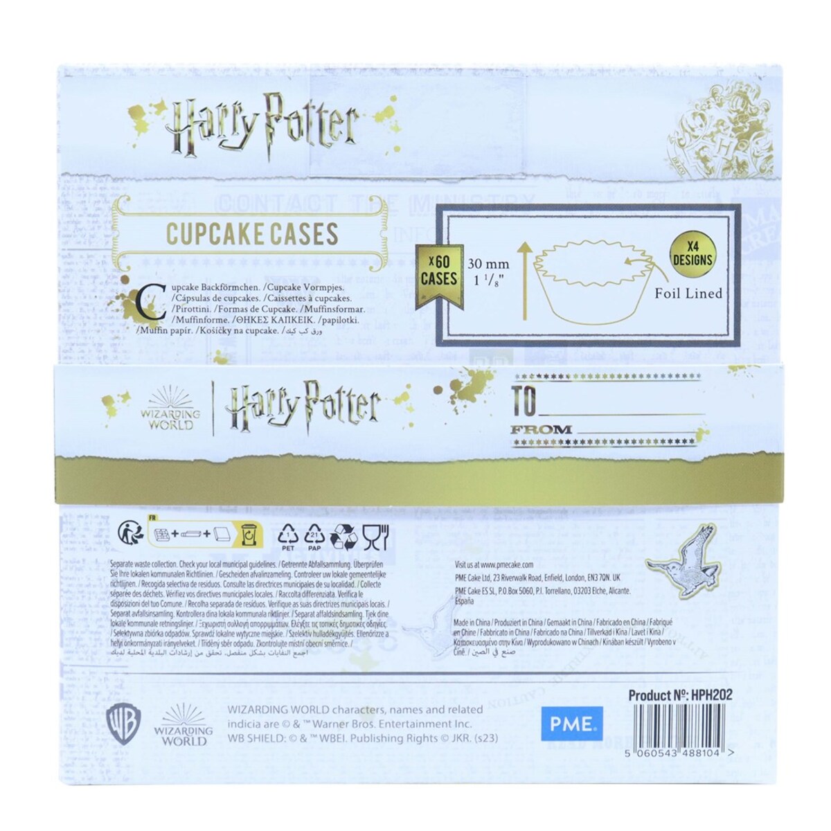 PME Papilotki do pieczenia herby domów Hogwartu Harry Potter (60 sztuk)