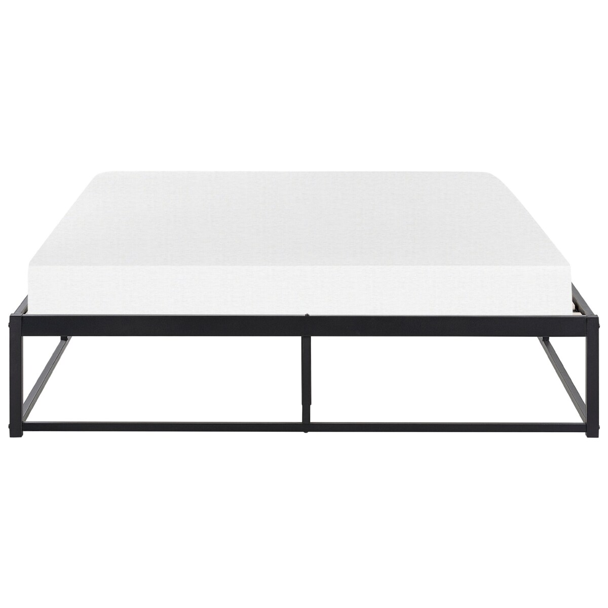 Łóżko metalowe 140 x 200 cm czarne VIRY