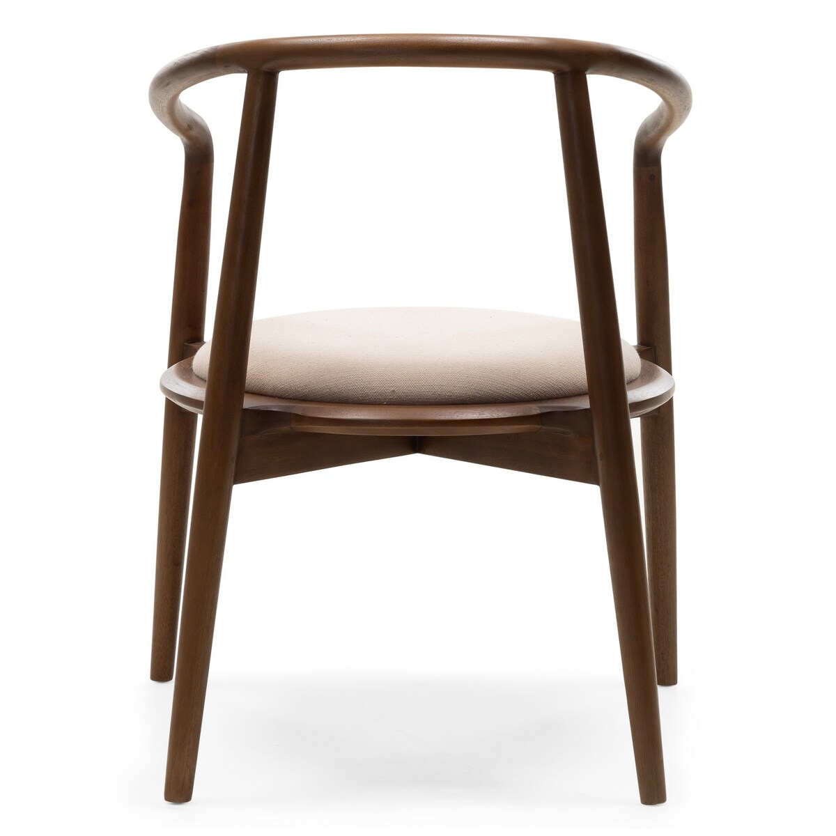 Krzesło drewniane CHARLOTTA 80x60x57 cm orzech-beż zaokrąglone