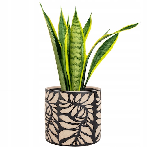 DONICZKA CERAMICZNA BEŻOWA 14cm na kwiaty zioła parapet do domu salonu