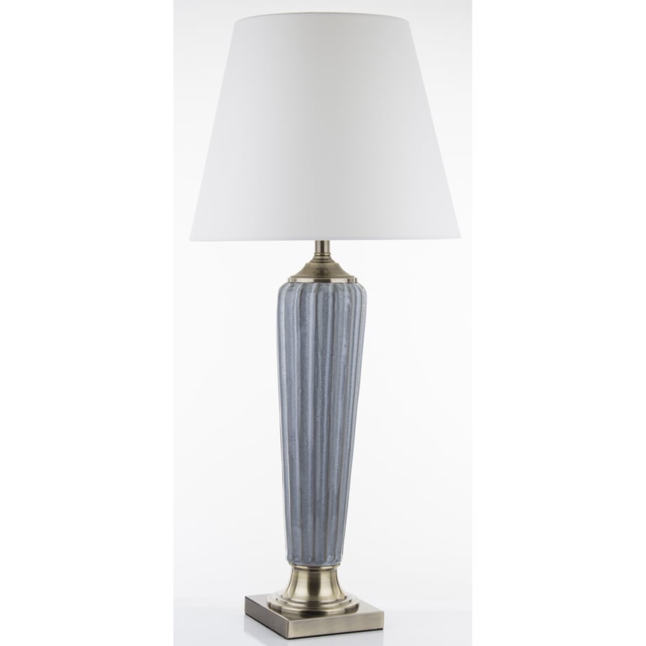 Lampa ceramiczna 86x38x38 cm beżowa DIGOMINA