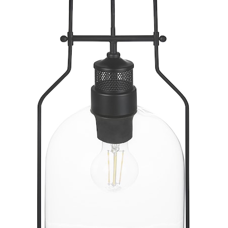 Zestaw 2 lamp wiszących BASHILO Metal Czarny