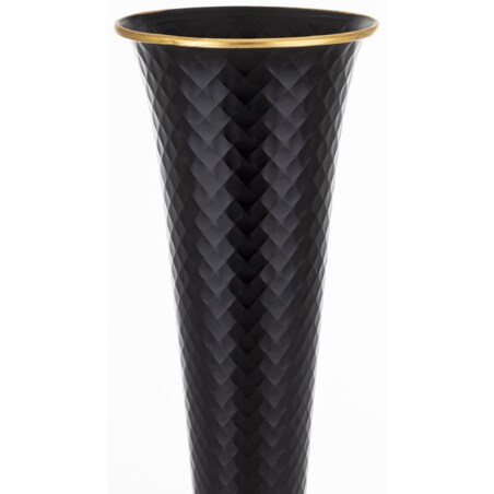 Wazon metalowy ozdobny 70x15,5x15,5 cm TIVOLA czarny