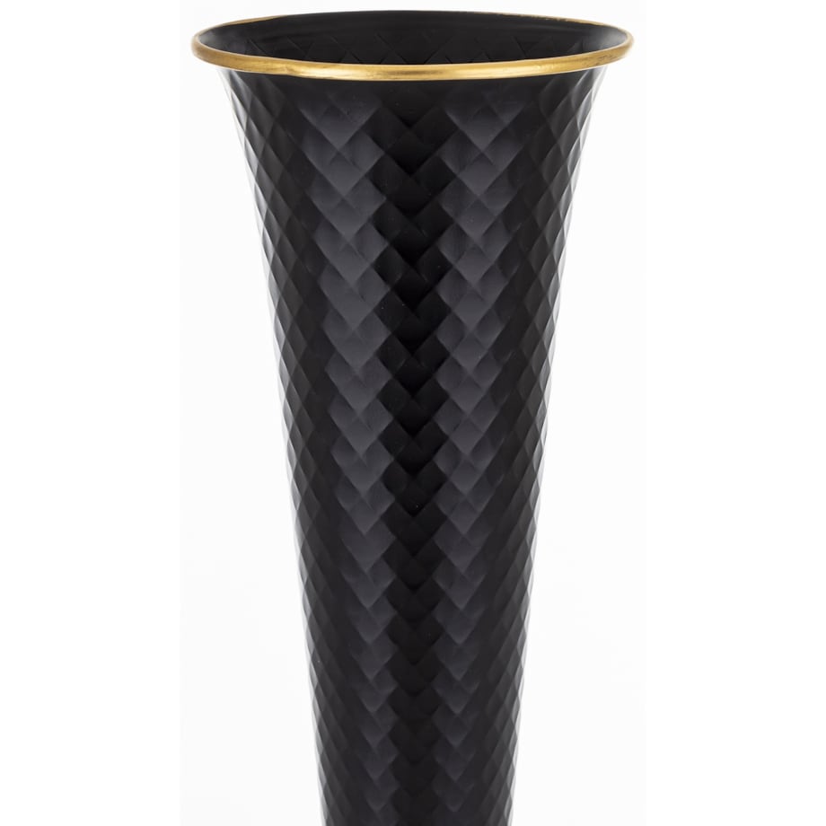 Wazon metalowy ozdobny 70x15,5x15,5 cm TIVOLA czarny