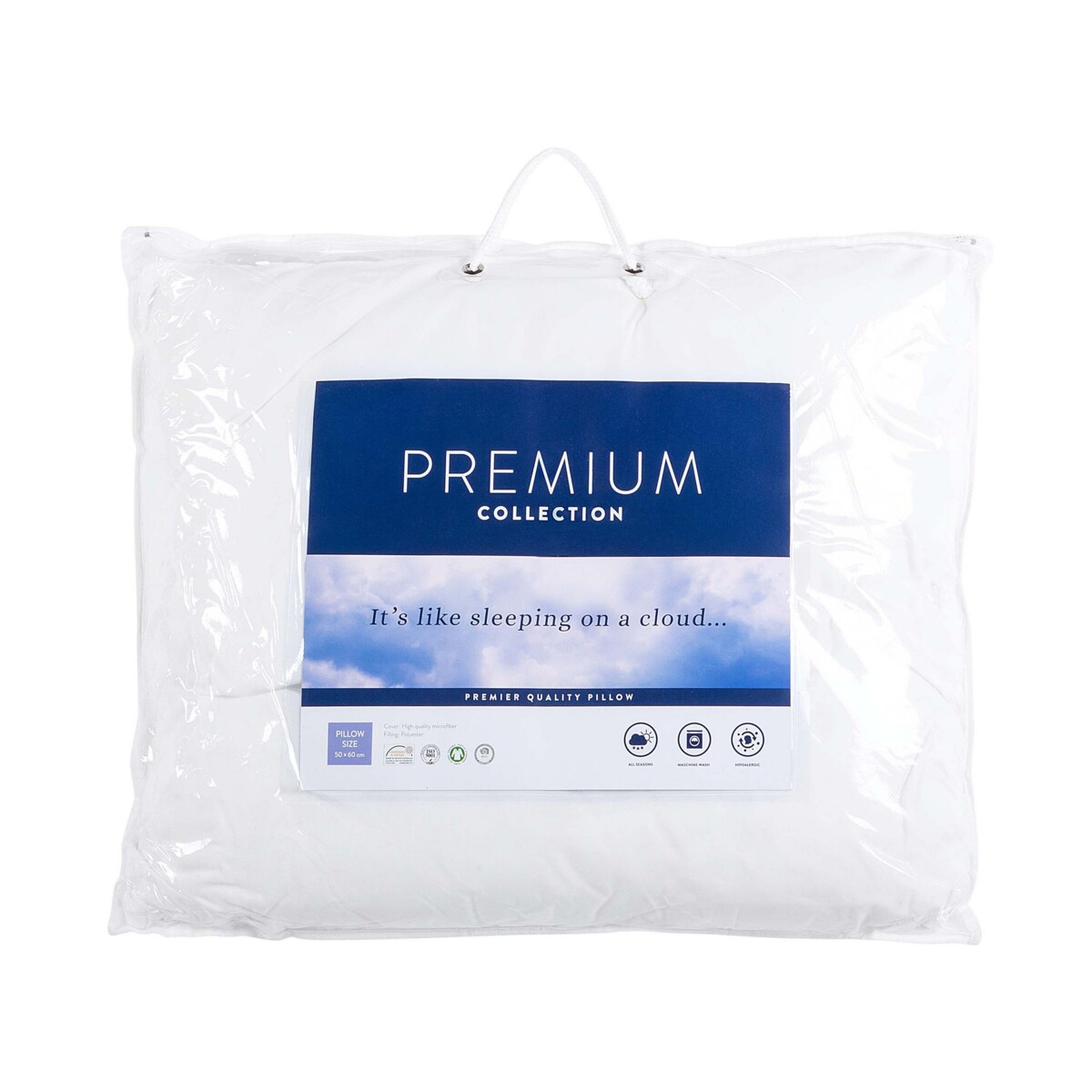 Zestaw 2 poduszek poliestrowych niskich 50 x 60 cm MANA