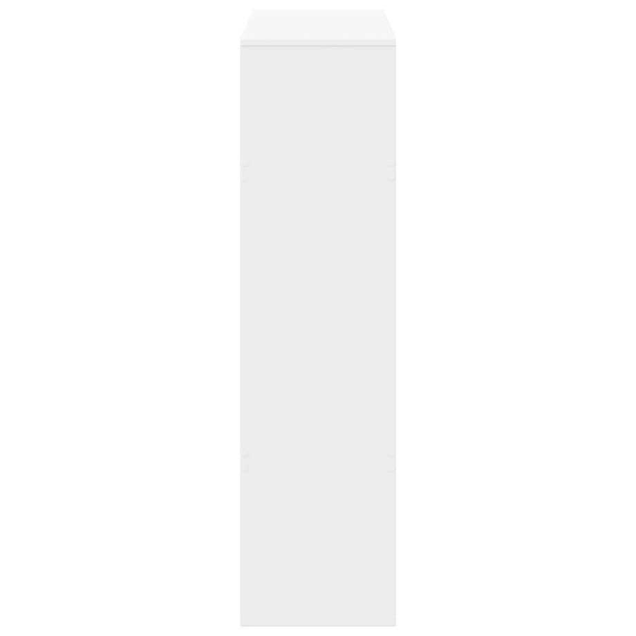 vidaXL Regał, biały, 100x33x125,5 cm, materiał drewnopochodny