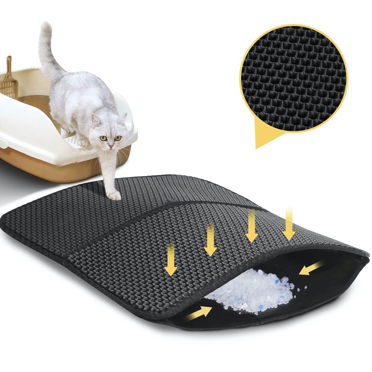 Mata Wycieraczka Do Kuwety Dla Kota Antypoślizgowa