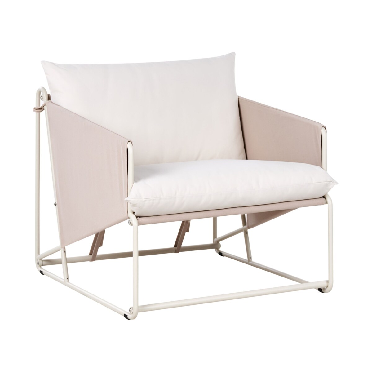 Zestaw ogrodowy dla 4 osób PONTE Metal Beżowoszary