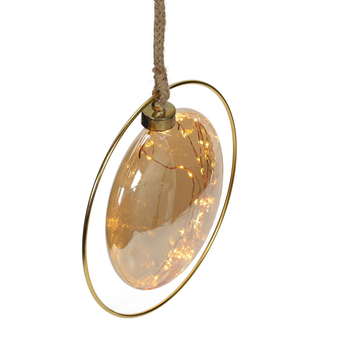 Szklana dekoracja świetlna LED z timerem, Ø 18 cm