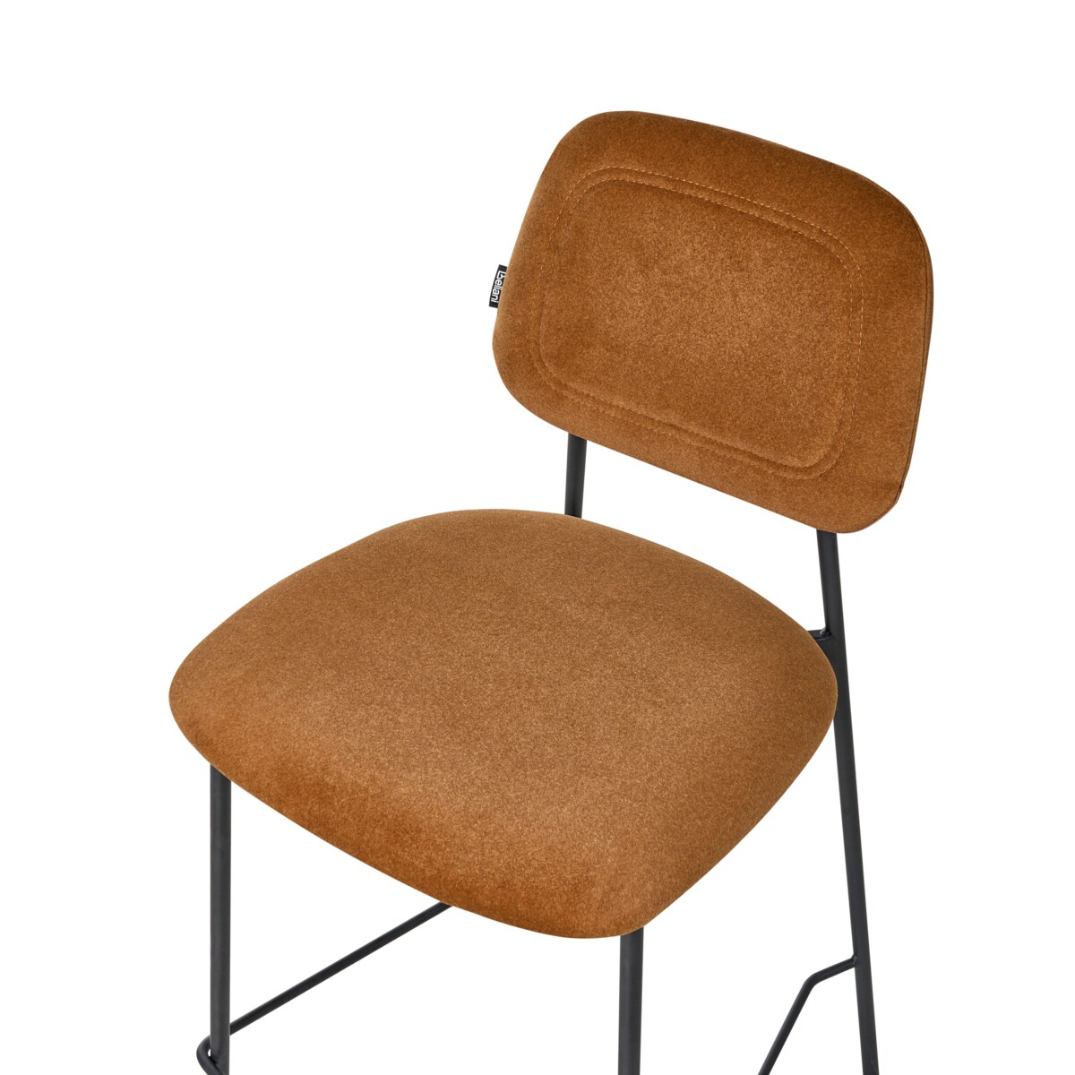 Zestaw 2 krzeseł barowych DUETTE Welur Pomarańczowy