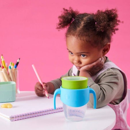 Kubek 360 do nauki picia dla dzieci 250 ml – kubek treningowy niekapek 6m+ Strawberry Shake b.box