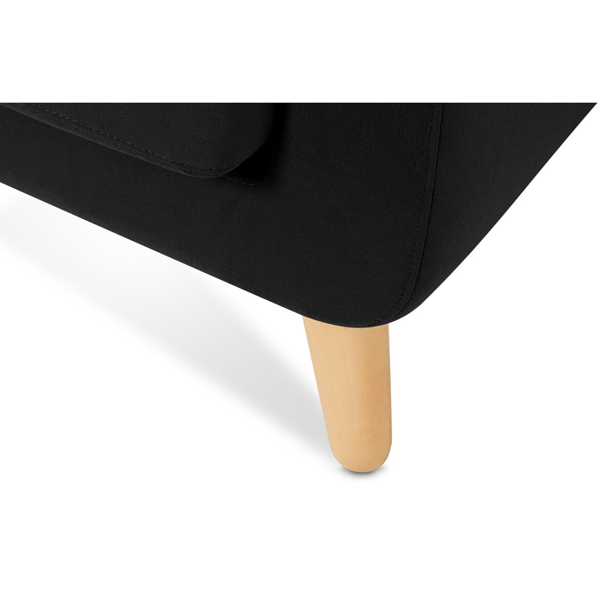 KONSIMO TAGIO Czarna skandynawska sofa 2-osobowa