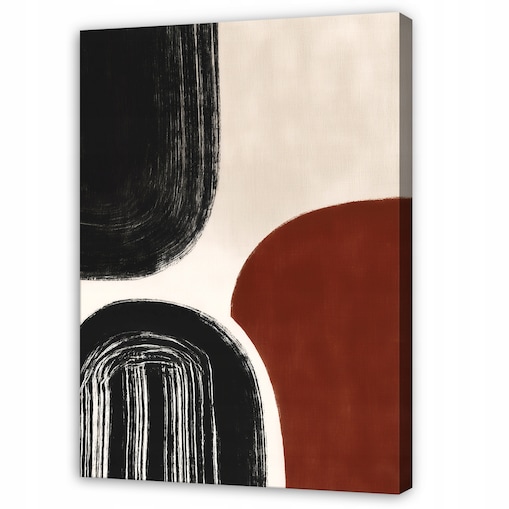 Obraz Do Sypialni Salonu Na Płótnie Abstrakcja Boho Beżowy 40x60