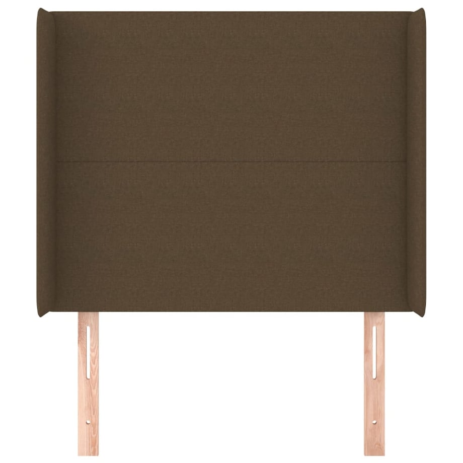 vidaXL Zagłówek uszak, ciemnobrązowy, 103x16x118/128 cm, tkanina