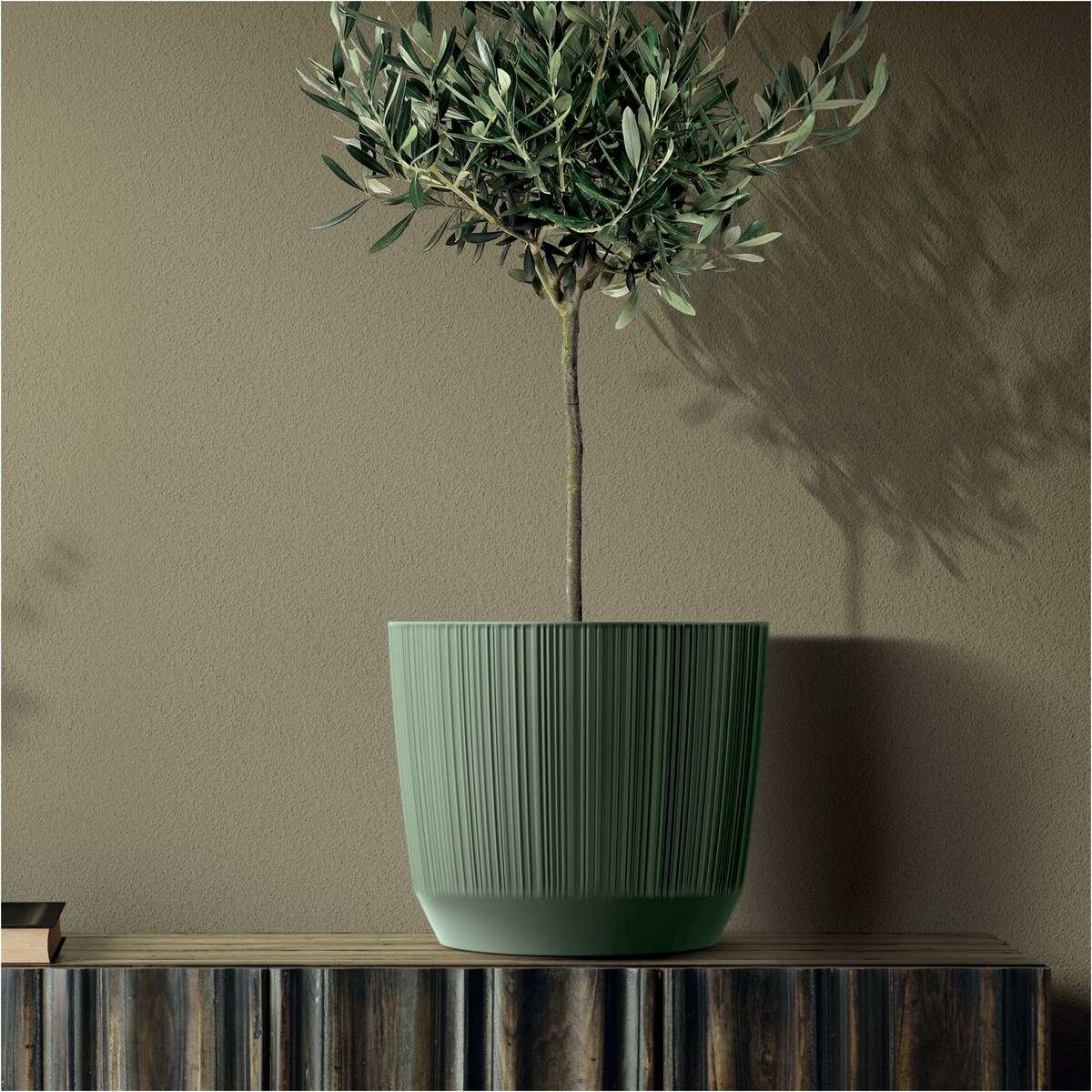 Doniczka Osłonka Domowa 14,6 Cm Ryfo Na Stół Parapet Do Domu Zielona