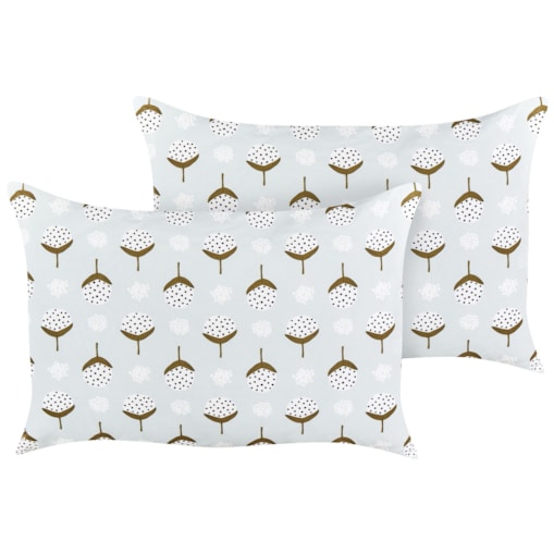 2 poduszki ogrodowe geometryczny wzór 40 x 60 cm jasnozielone CUNEO