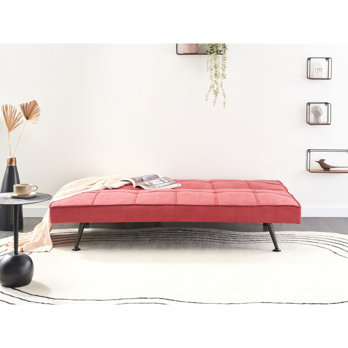 Sofa rozkładana dla 3 osób HASLE Czerwony