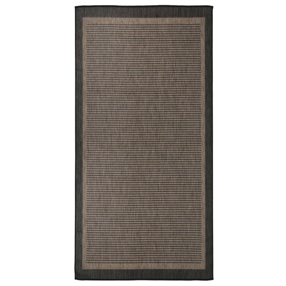 vidaXL Dywan zewnętrzny o płaskim splocie, 100x200 cm, ciemnobrązowy