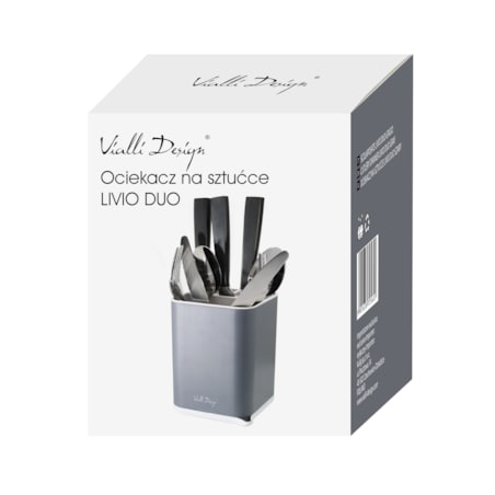 Ociekacz na sztućce Livio Duo szary 25622
