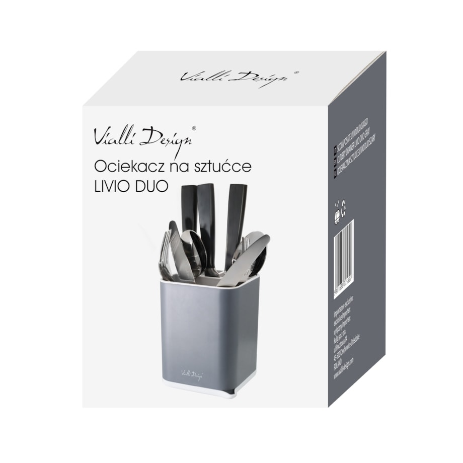 Ociekacz na sztućce Livio Duo szary 25622