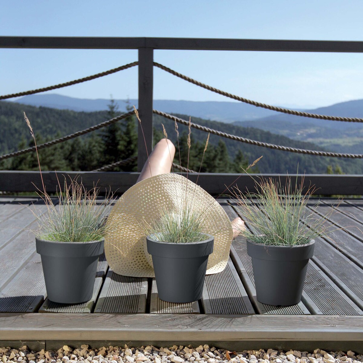 Donica Ogrodowa Okrągła Doniczka Na Taras 29,3 Cm