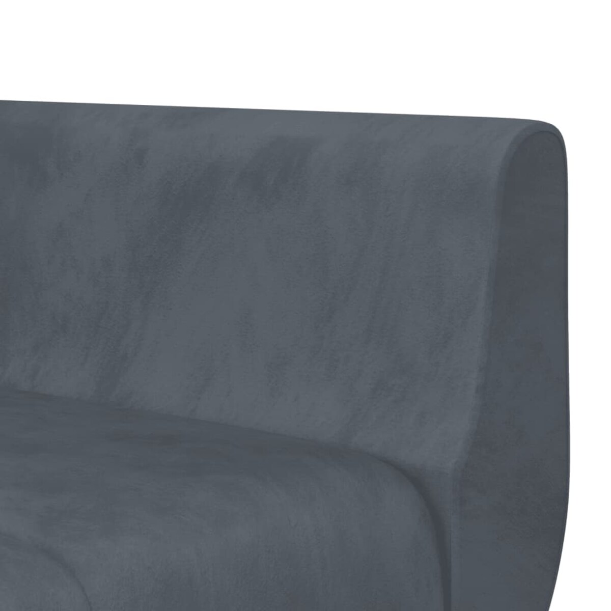 vidaXL Sofa rozkładana L, ciemnoszara, 275x140x70 cm, aksamit