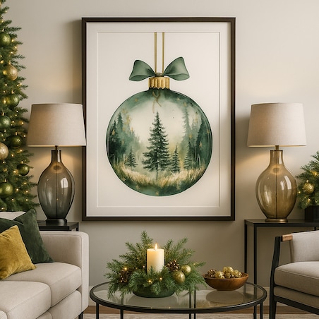 Plakat Bombka Zielona 70cm x 100cm