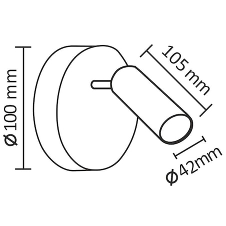Kinkiet LAMPA ścienna GAVI 308382 Polux reflektorek OPRAWA metalowa LED 4,5W 3000K regulowana tuba biała