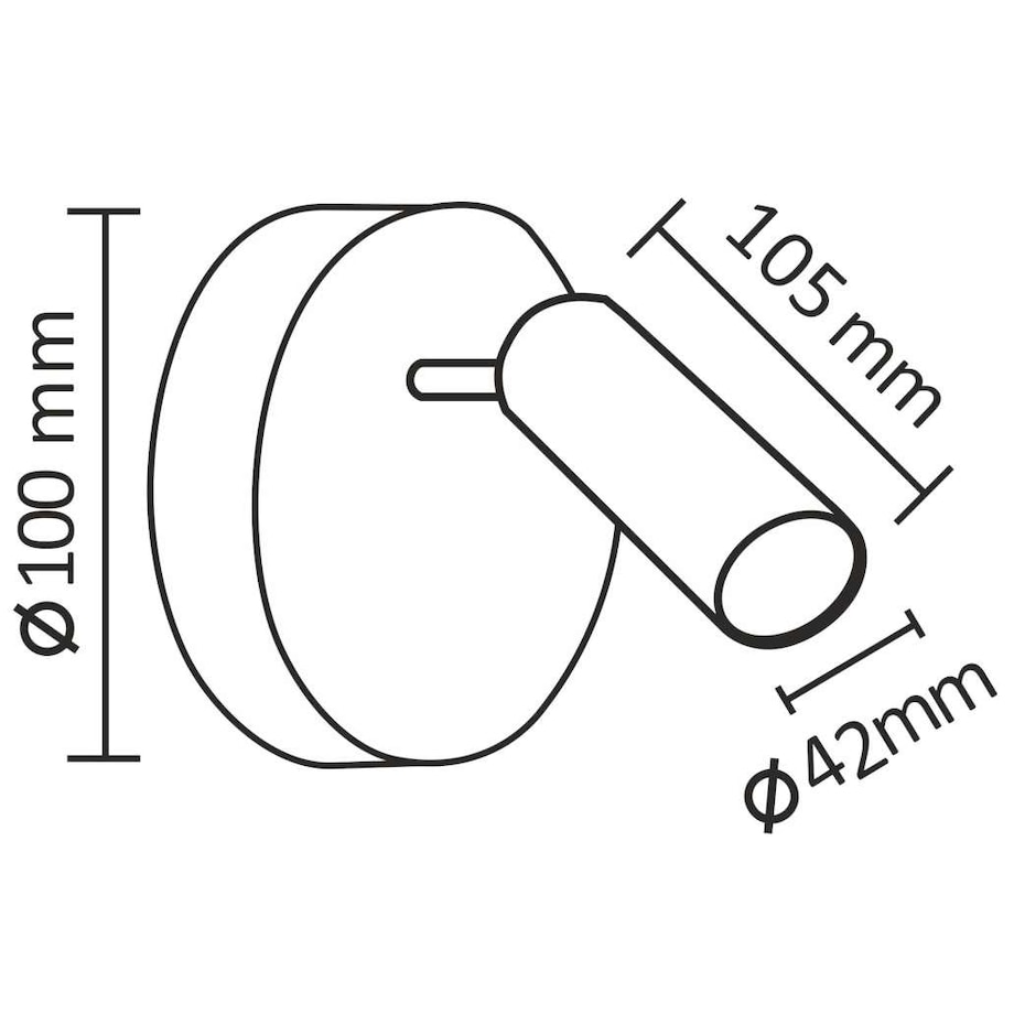 Kinkiet LAMPA ścienna GAVI 308382 Polux reflektorek OPRAWA metalowa LED 4,5W 3000K regulowana tuba biała
