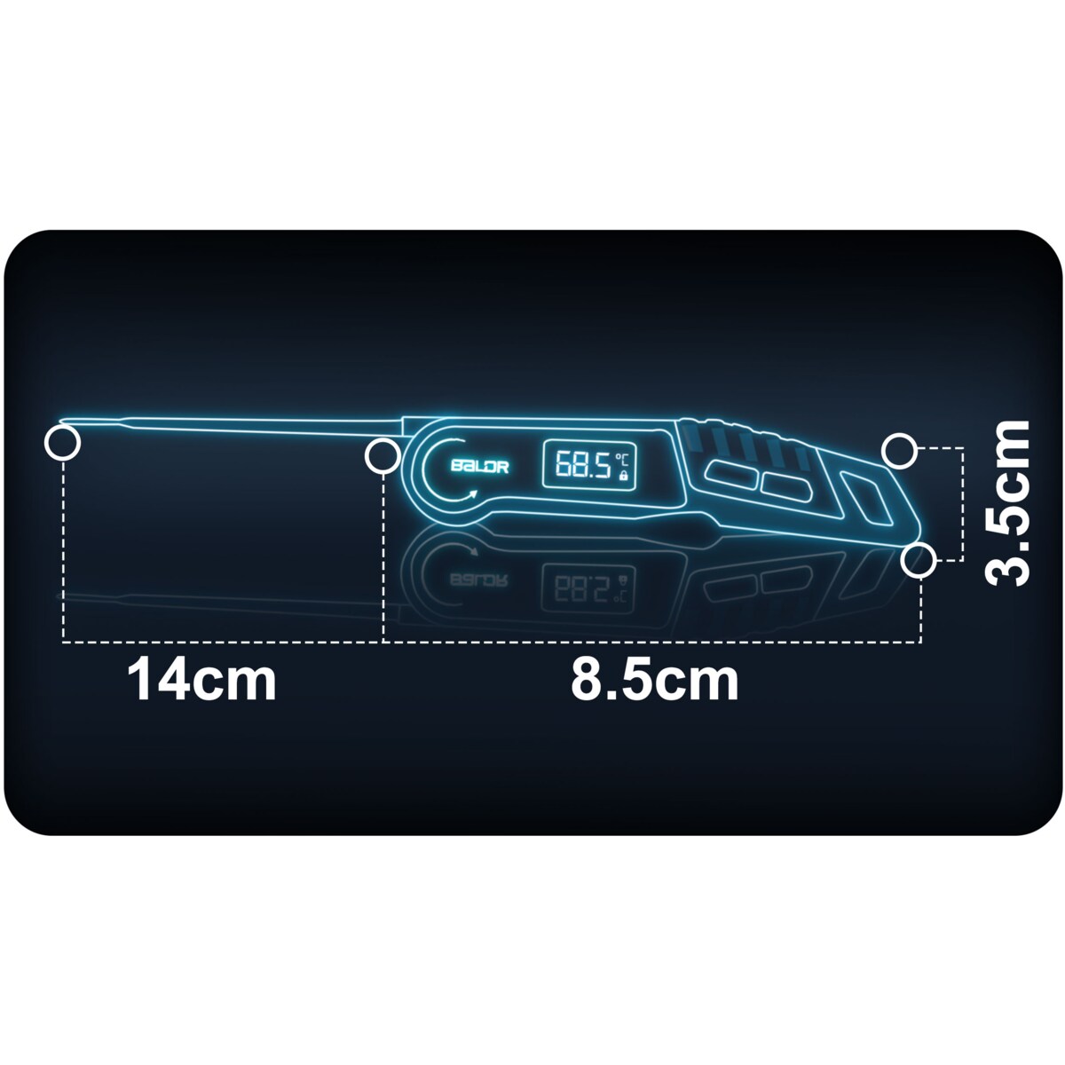 Termometr kuchenny szpilkowy elektroniczny do mięsa Baldr