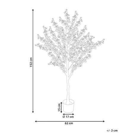 Sztuczna roślina CHERRY TREE 152 cm Różowy