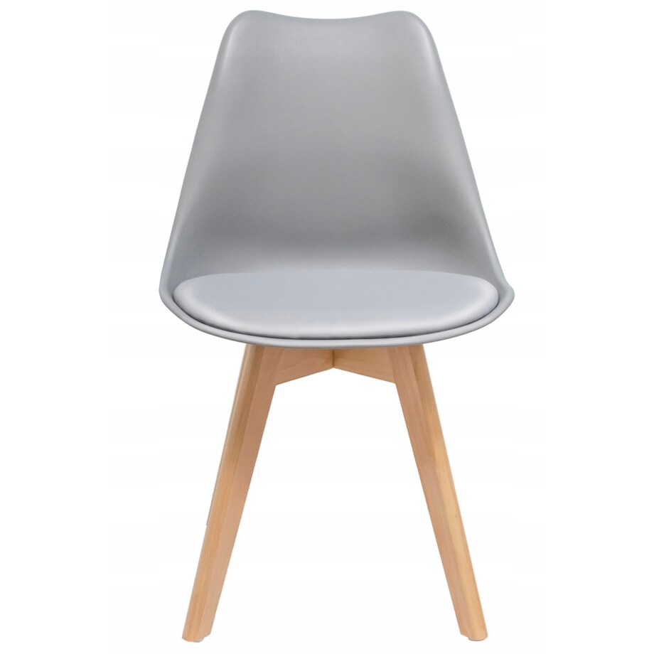 Krzesło plastikowe z poduszką OSLO szare