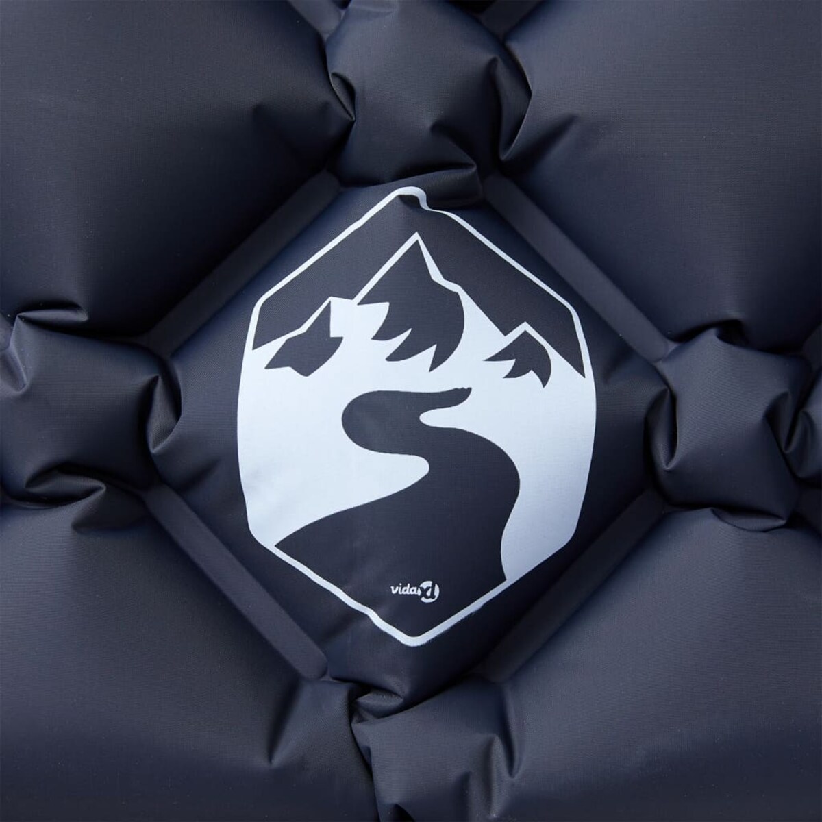 vidaXL Materac kempingowy z poduszką, 1-osobowy, szary