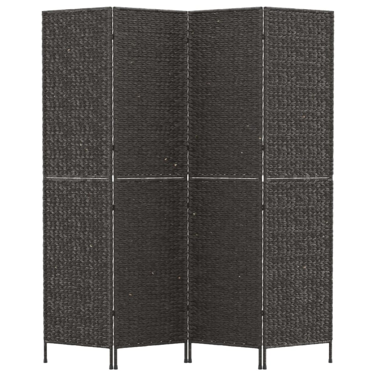 vidaXL Parawan pokojowy, 4-panelowy, czarny, 163x180 cm, hiacynt wodny