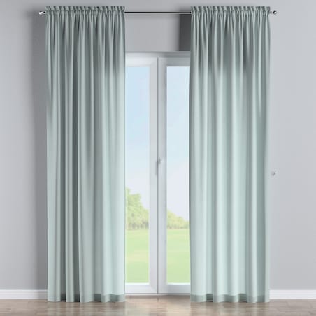 Zasłona na kanale z grzywką 1 szt. 130x245 zielony melanż