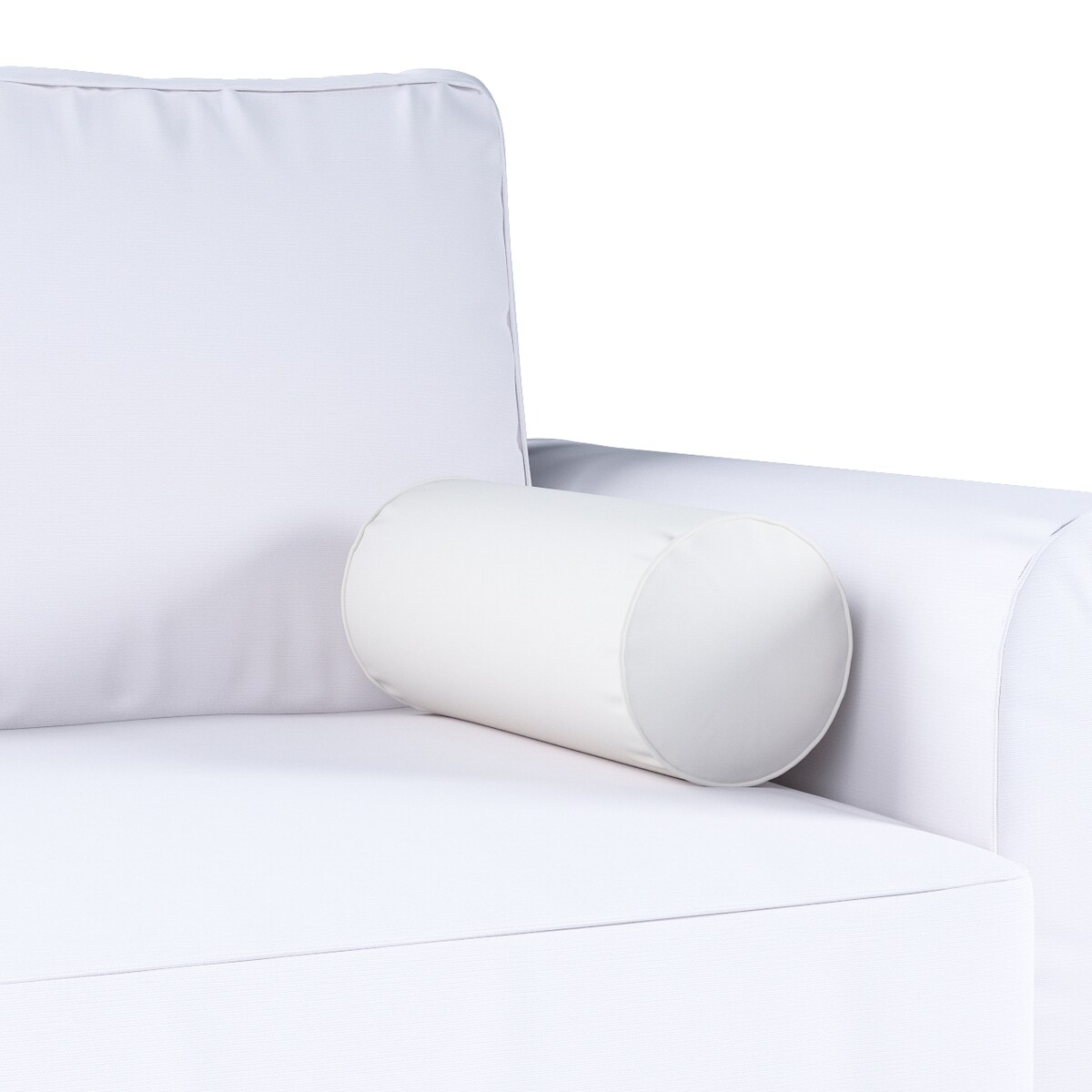 Poduszka wałek prosty, satynowa biel, Ø16 x 40 cm, Aria