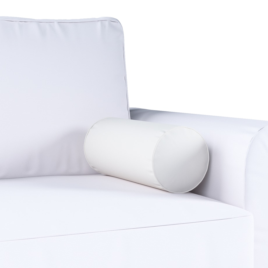 Poduszka wałek prosty, satynowa biel, Ø16 x 40 cm, Aria