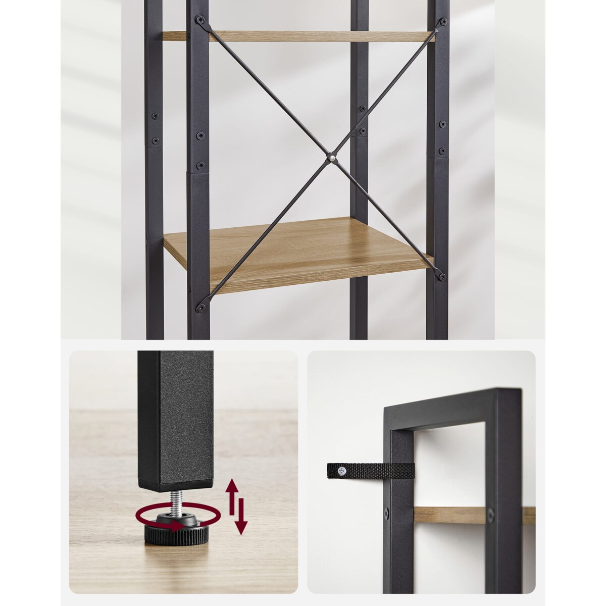 Regał 40X30X187,5 Cm Sonoma