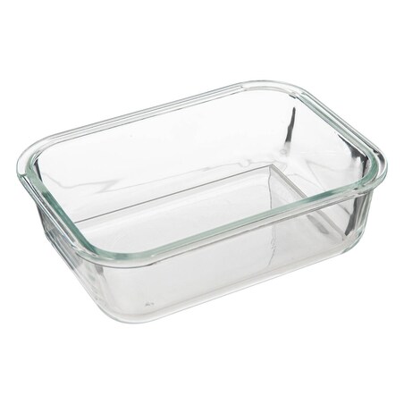 Szklany pojemnik na żywność z hermetyczną pokrywką, transparentny