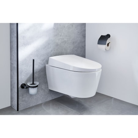 Kleine Wolke Apollo Nero Uchwyt na rolkę z pokrywą czarny