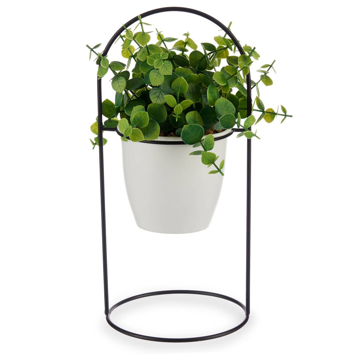 Sztuczny kwiat w doniczce i na metalowej podstawce, Ø 21 x 30 cm