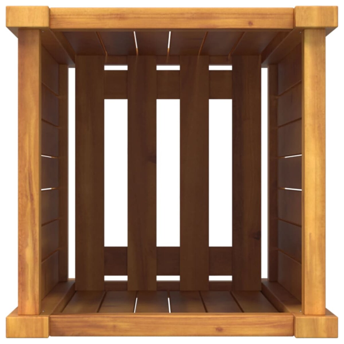 vidaXL Donica ogrodowa z wyściółką, 31x31x75 cm, lite drewno akacjowe