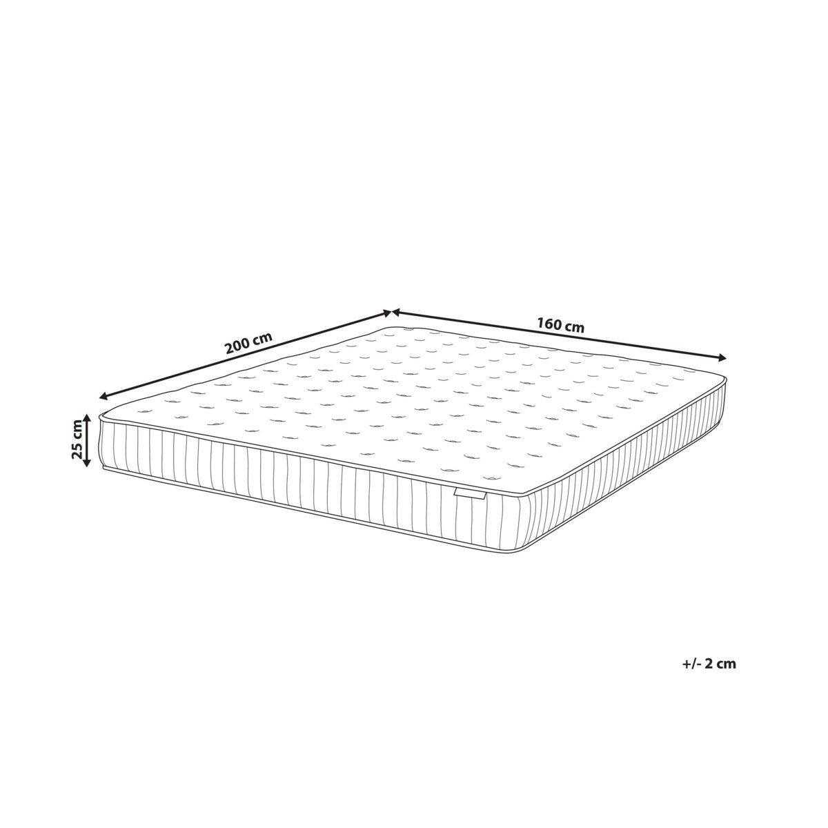 Materac kieszeniowy PLEASANT Średnio twardy 160 x 200 cm