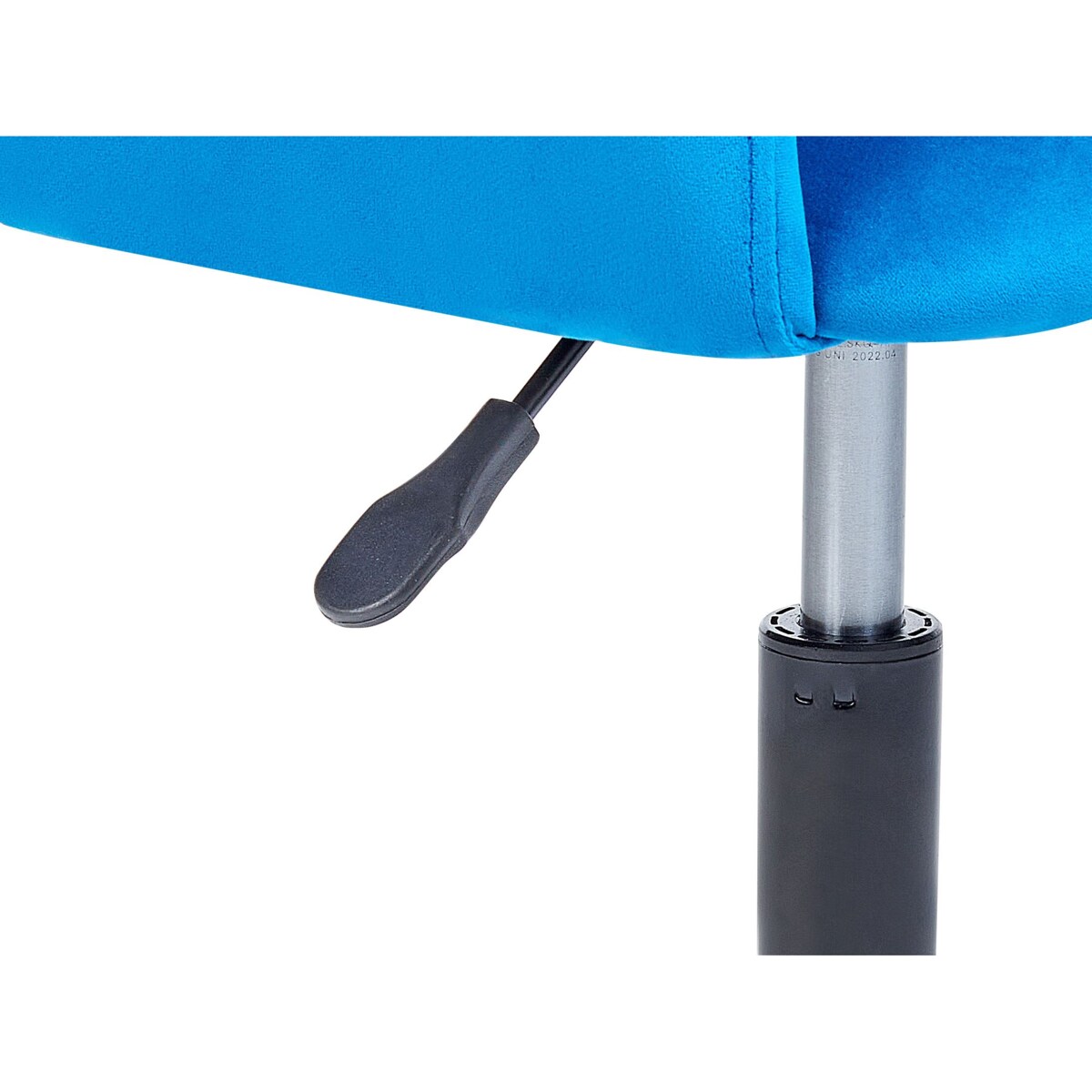 Krzesło biurowe regulowane welurowe niebieskie SANILAC